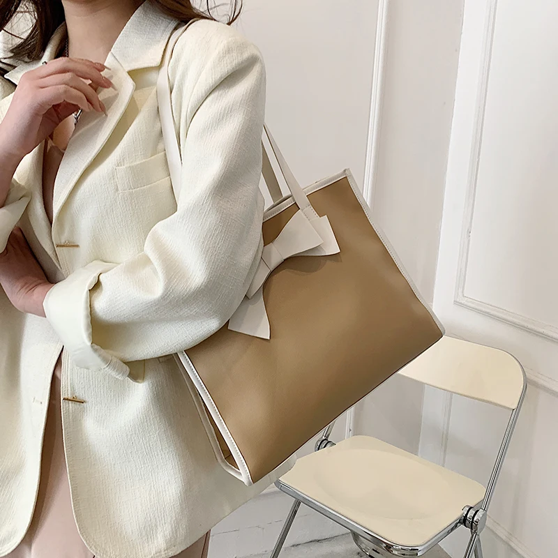 

Gentle Style Bag Women's Spring/Summer 2024 New Tote Bag Style Commuting Large Capacity Shoulder Bag Student Leisure Handbag