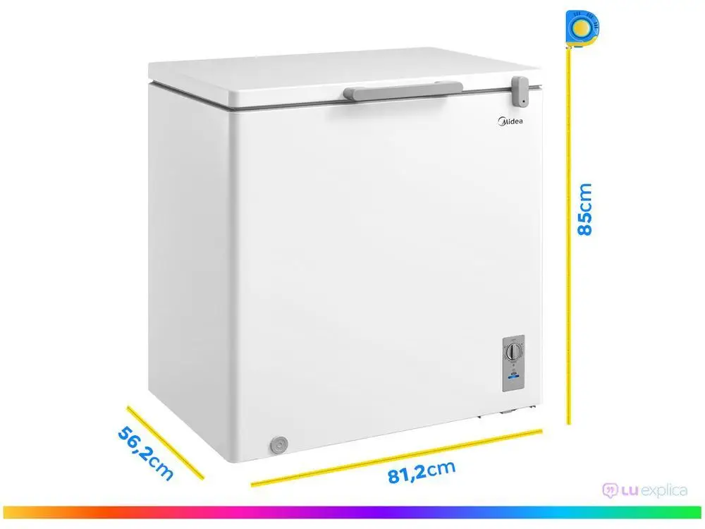 Freezer Horizontal Midea 200L MDRC280SLA011 - 220V 5