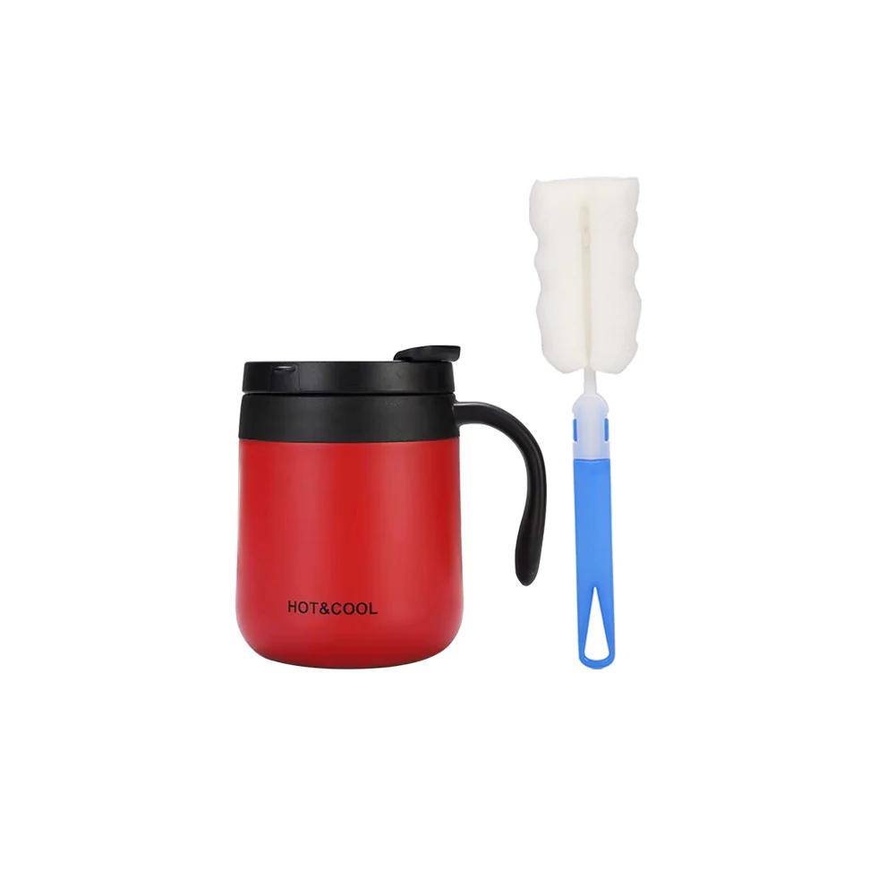 Insulated Stainless Steel Coffee Mug with Handle - Double Wall Thermal Tumbler with Lip
