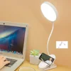 Desk Lamp USB Rechargeable Table Lamp With Clip Bed Reading Book Night Light LED Desk Lamps 3 Modes Dimming Eye Protection DC5V 6