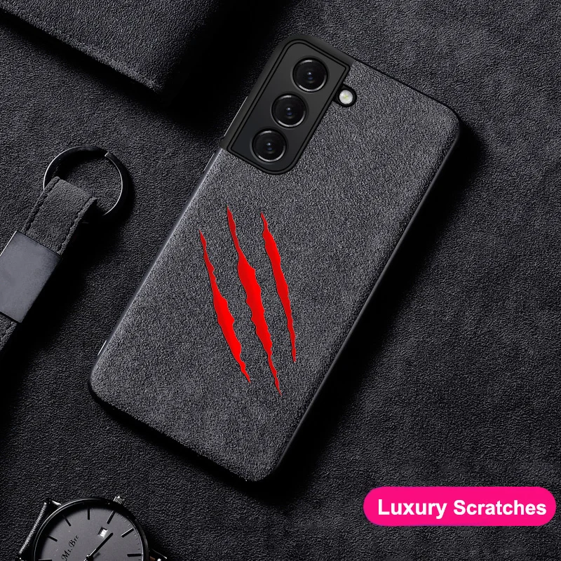thumbnail image 1 of Luxury Case For Samsung Galaxy S24 S23 S22 S21 S20 S10 Plus Note 10 20 Ultra A32 A52 Leather Suede Fur Silicone Hard Back Cover, 1 of 5