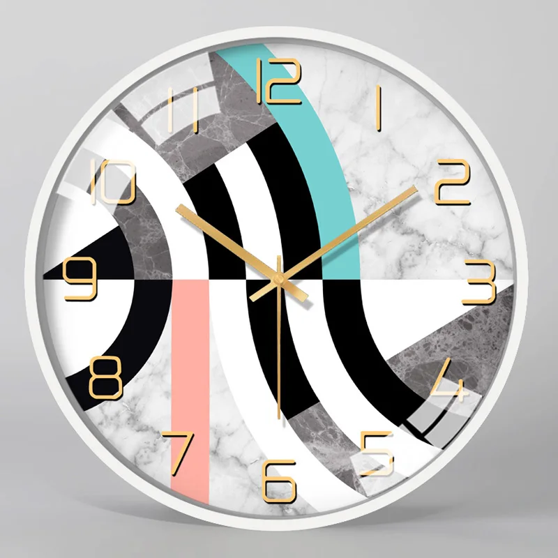 Large Round Metal Wall Clock Color:Style 7;Sheet Size:12 inch