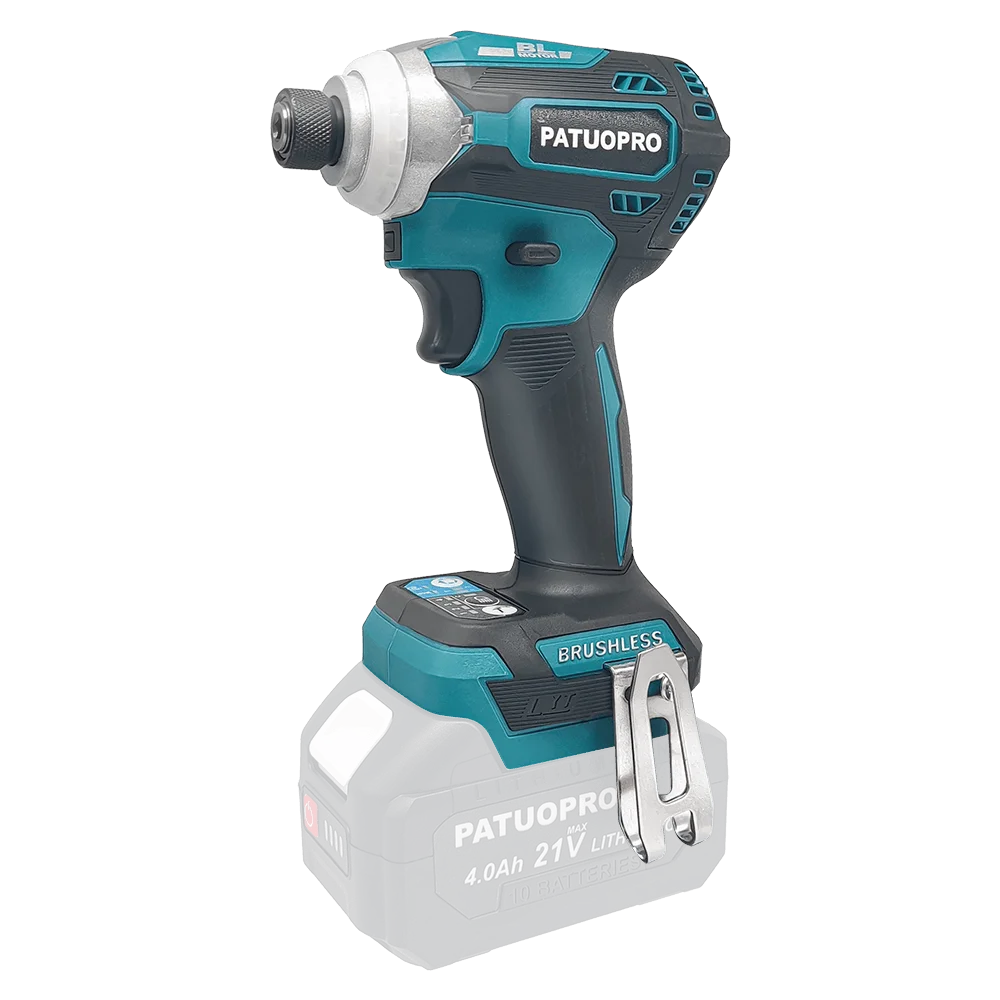 PATUOPRO Electric Cordless Impact Driver Impact Wrench, Brushless Rechargeable 4 Speed 1 4 Inch Hex For Makita 18V Battery No Battery