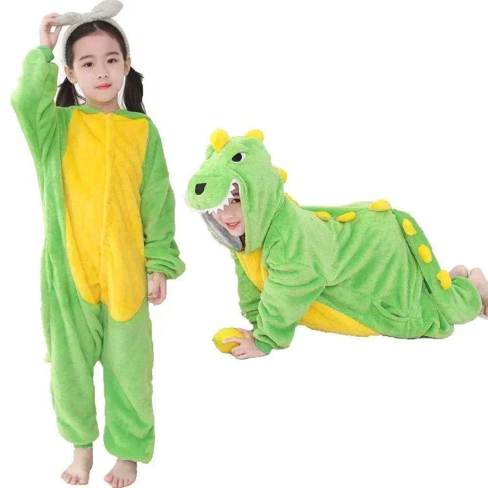 Kids Pajamas 4 8 10 12 14 16 Years Girls Jumpsuits Unicorn Pajamas Kigurumi Toddler Kids Hooded Flannel Home Wear Children Onesie