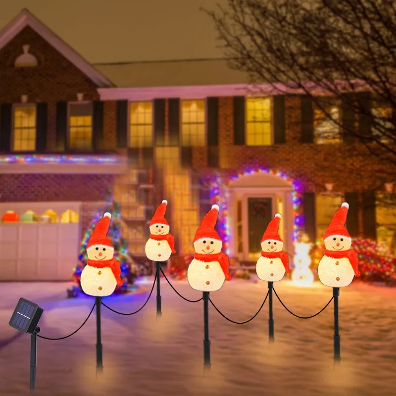 

Christmas Decor Solar LED Lights Snowman Garden Decoration Waterproof Solar Light Outdoor Lamp Lawn Landscape Led Solar Power