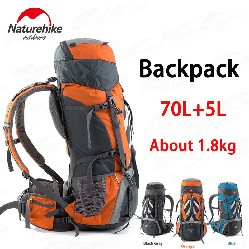 Naturehike 70+5L Backpack Camping Hiking Trekking Backpacking