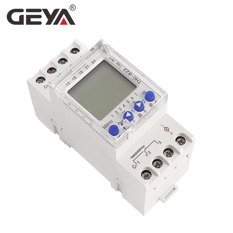 GEYA THC-822 ȭ α׷  Ÿ̸, 2 ä ȯ   Ÿ̸ ġ, ͸ , 16A, 220V, 110V
