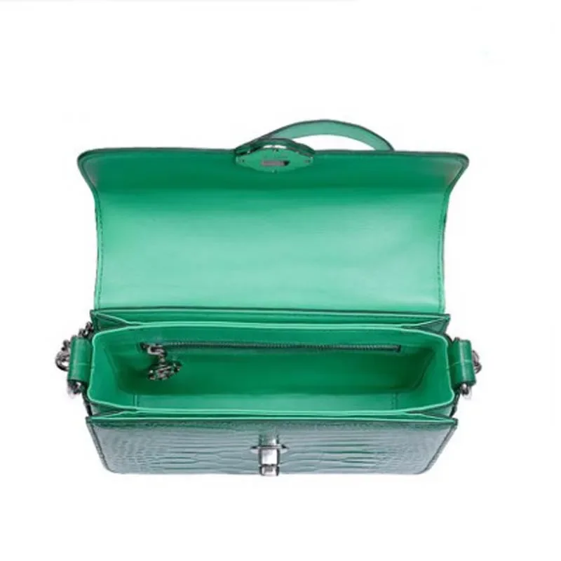ouluoer crocodile female bag fashion crocodile leather female one shoulder bag women flap