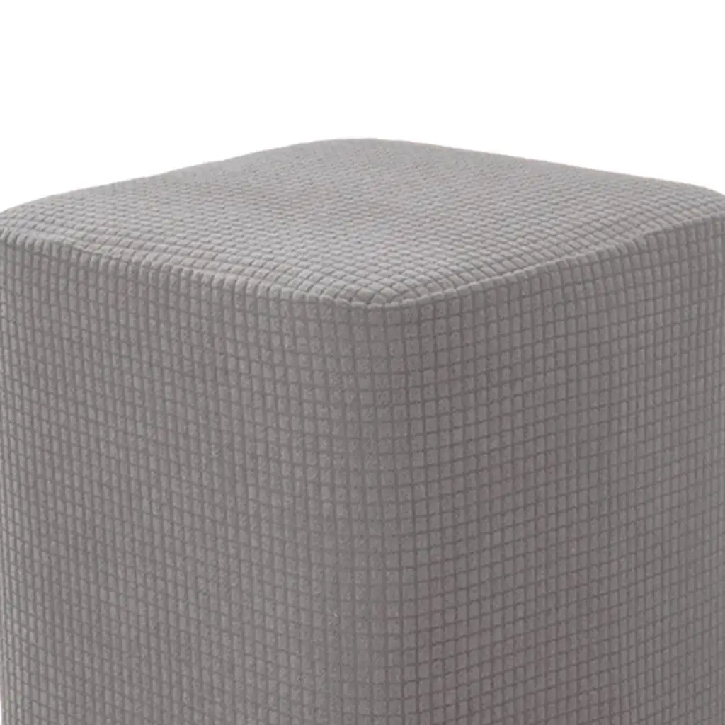 Jacquard Polyester Square Foot Rest Ottoman Covers Footstool Slipcover
