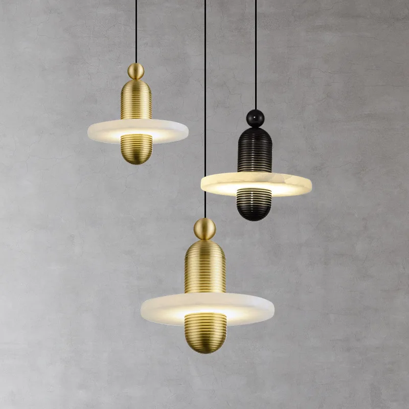 

Creative LED Pendant Lighting Stone Material Pendant Lamp For Dinning Rom/Bedroom Home Indoor Light Fixture