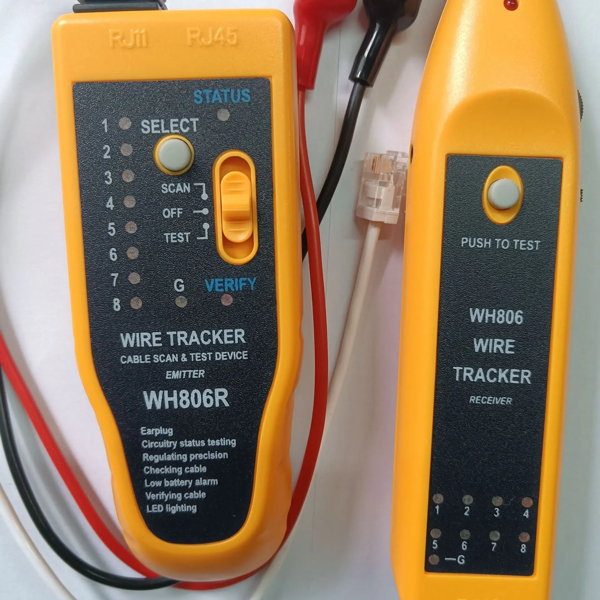 WH806R Line finder Line finder Network line tester aligner Telephone network cable maintenance accessories LED light