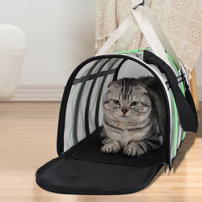 Pets go out breathable Travelling Carrying Bag Portable foldable small to medium dog cage mesh handbag Cats Dogs