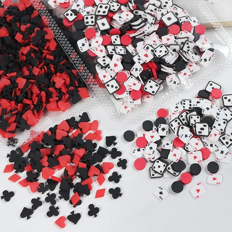 10g 수지 충전 포커 폴리머 클레이 조각 에폭시 수지 용 카드 플레이크 필러, Moule 에폭시 실리콘 펜던트 DIY 용품 