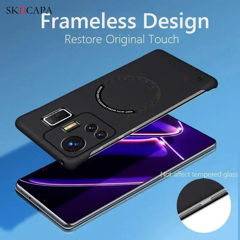 Magnetic Frameless Case with MagSafe-Compatible Wireless Charging