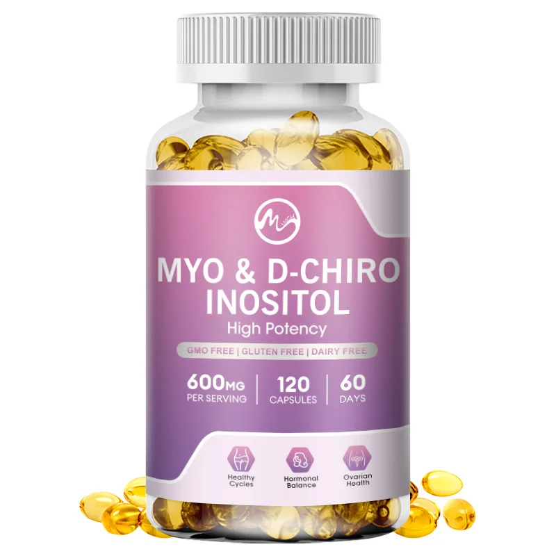 

Minch Myo-Inositol Gel Homocysteine Capsules Healthy Care Body Function Vitamin B8 Support for Women Inositol Blend NON-GMO