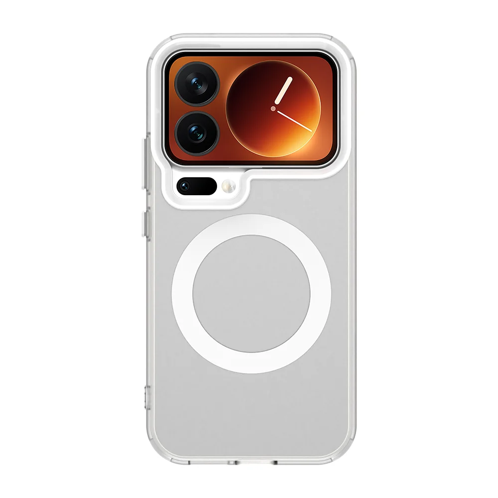 Transparent Frosted Matte Magnetic Wireless Charging Case with MagSafe Compatibility