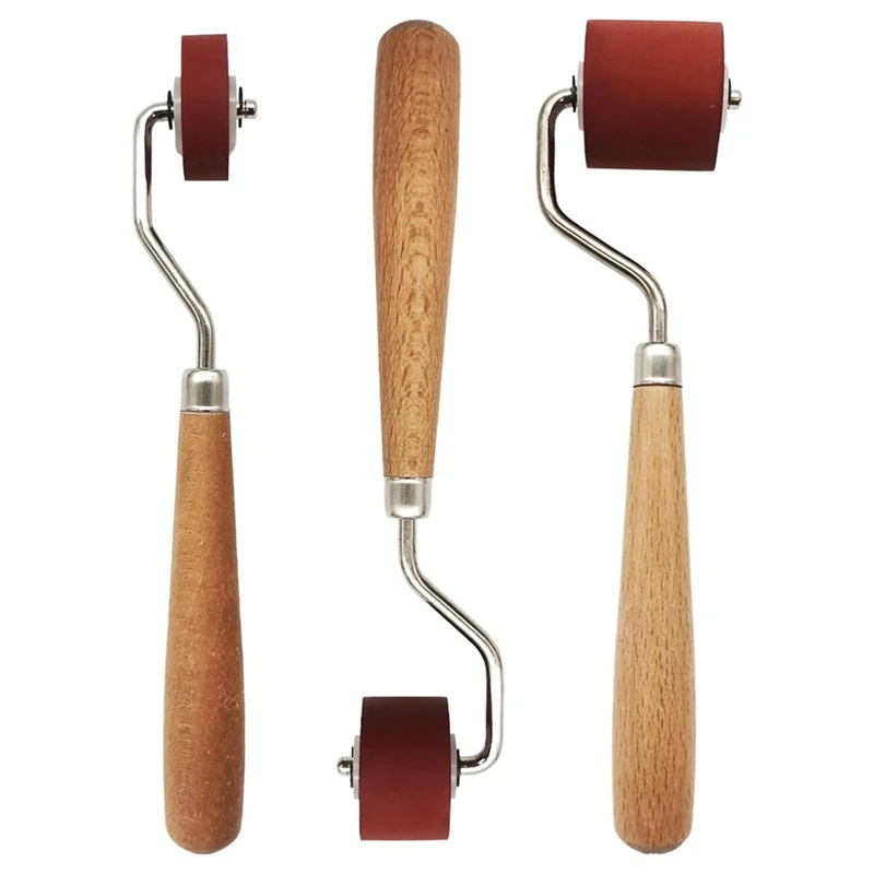 3 Pcs Craft Stamping Brayers Brayer Rollers,Rubber Brayer Roller Ink Roller For Stamping, Printing, Printmaking