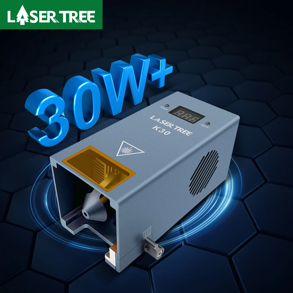 

LASER TREE 30W Optical Power Laser Module with Air Assist 6 Diodes Laser Heads for CNC Engraver Machine DIY Cutting Wood Tools
