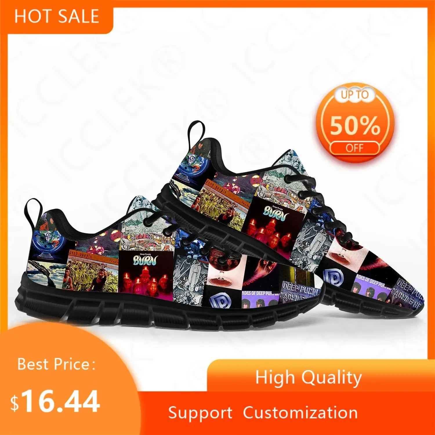 Deep Purple Heavy Metal Rock Band Sports Shoes Mens Womens Teenager Kids Children Sneakers Custom High Quality Couple Shoes