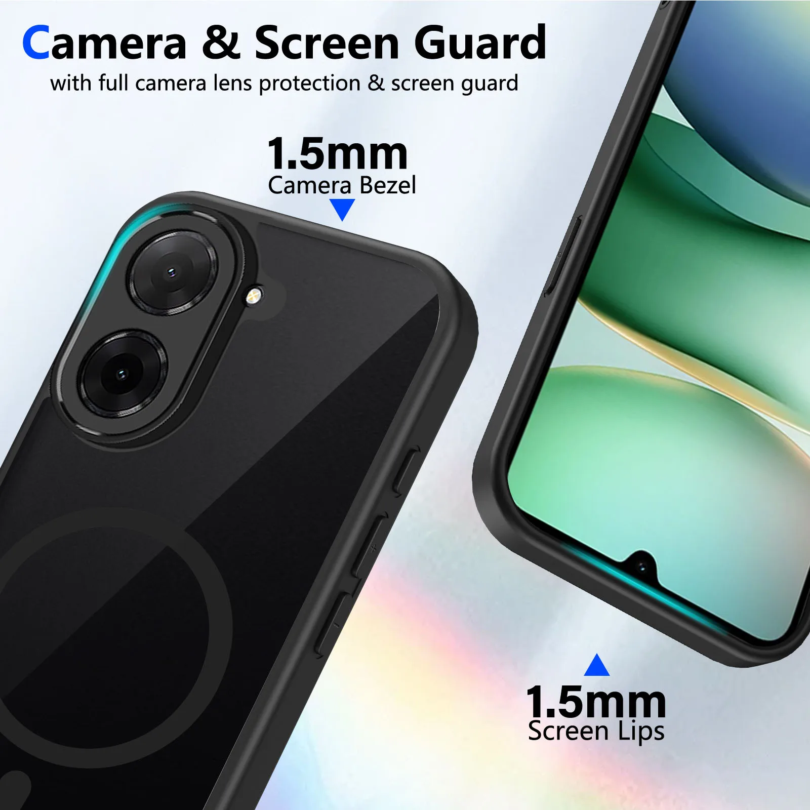 Matte Transparent Magnetic Wireless Charging Shockproof Case with Magsafe Compatibility
