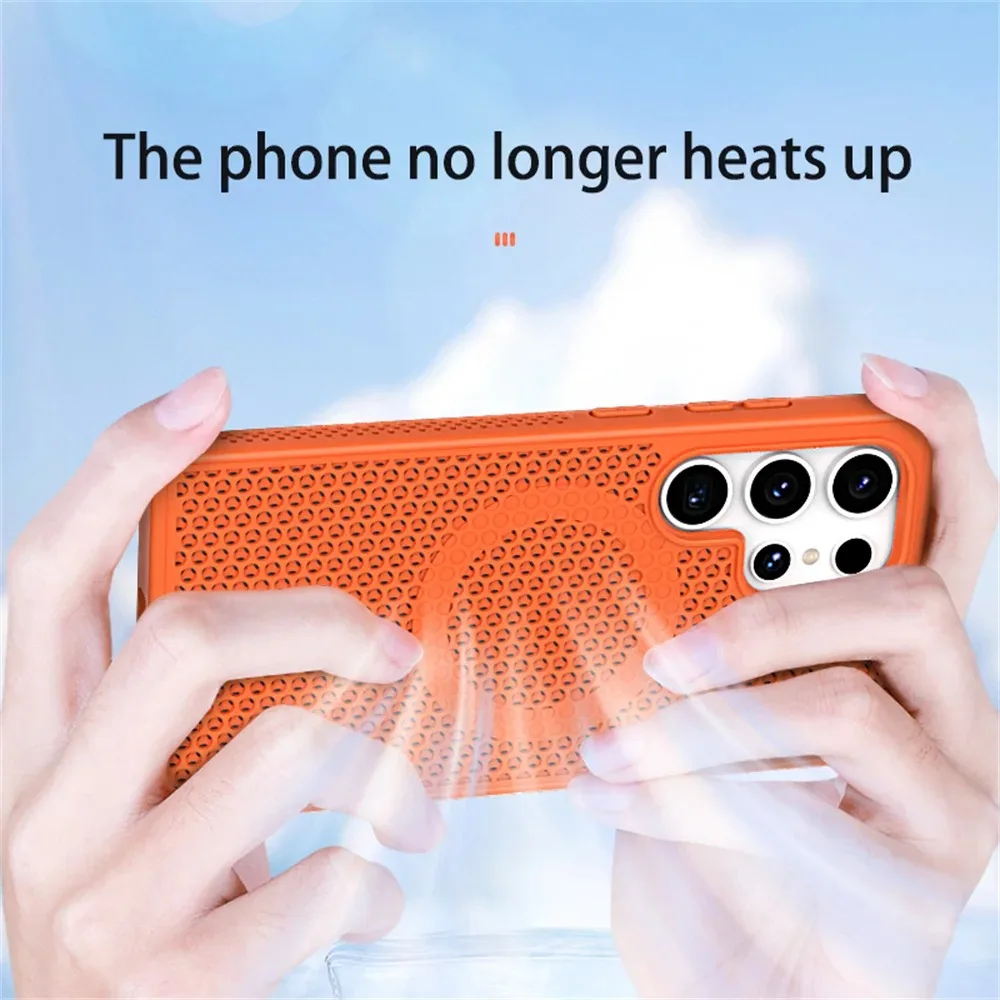 Luxury Cooling Heat Dissipation Breathable Magnetic Phone Case