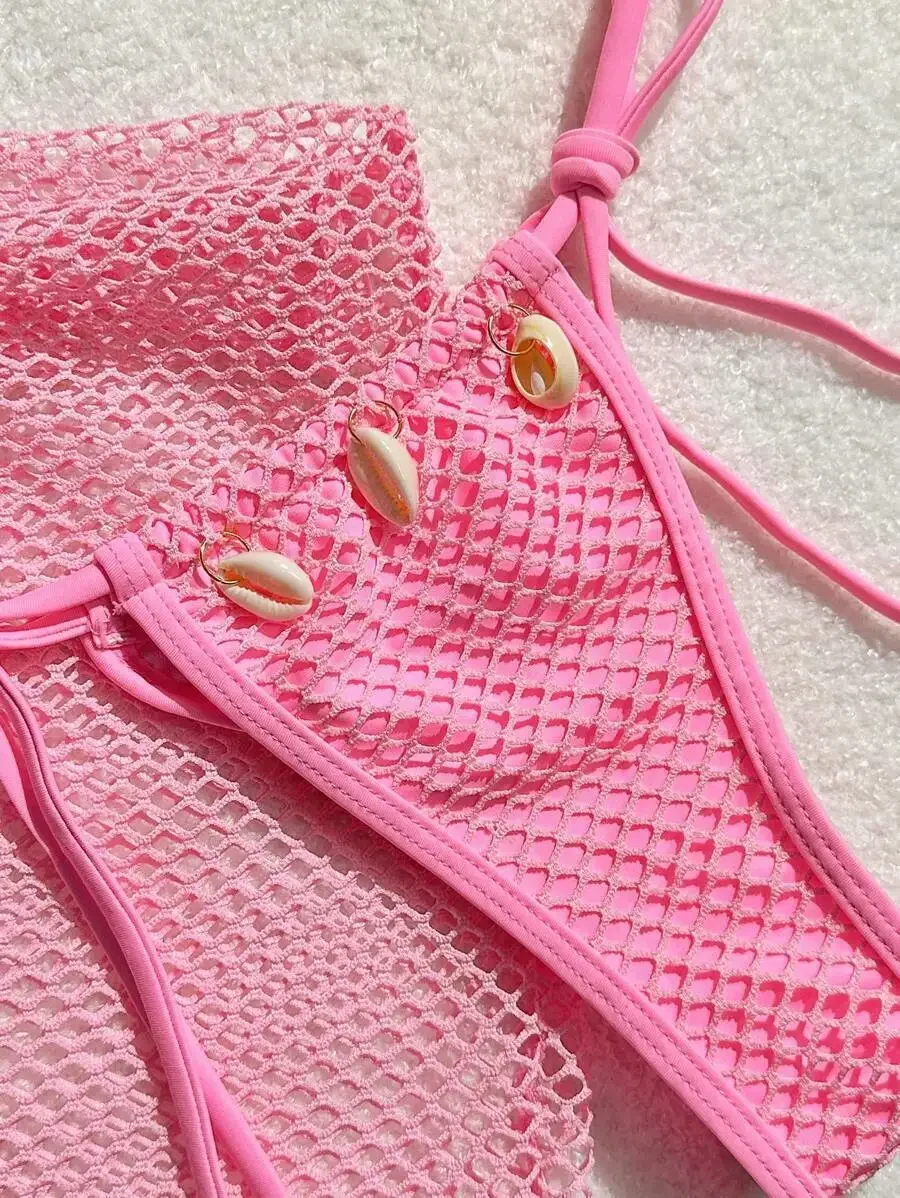 Three-Piece Womens Bikini Set - Sexy Beach Swimsuit for Pool Sun
