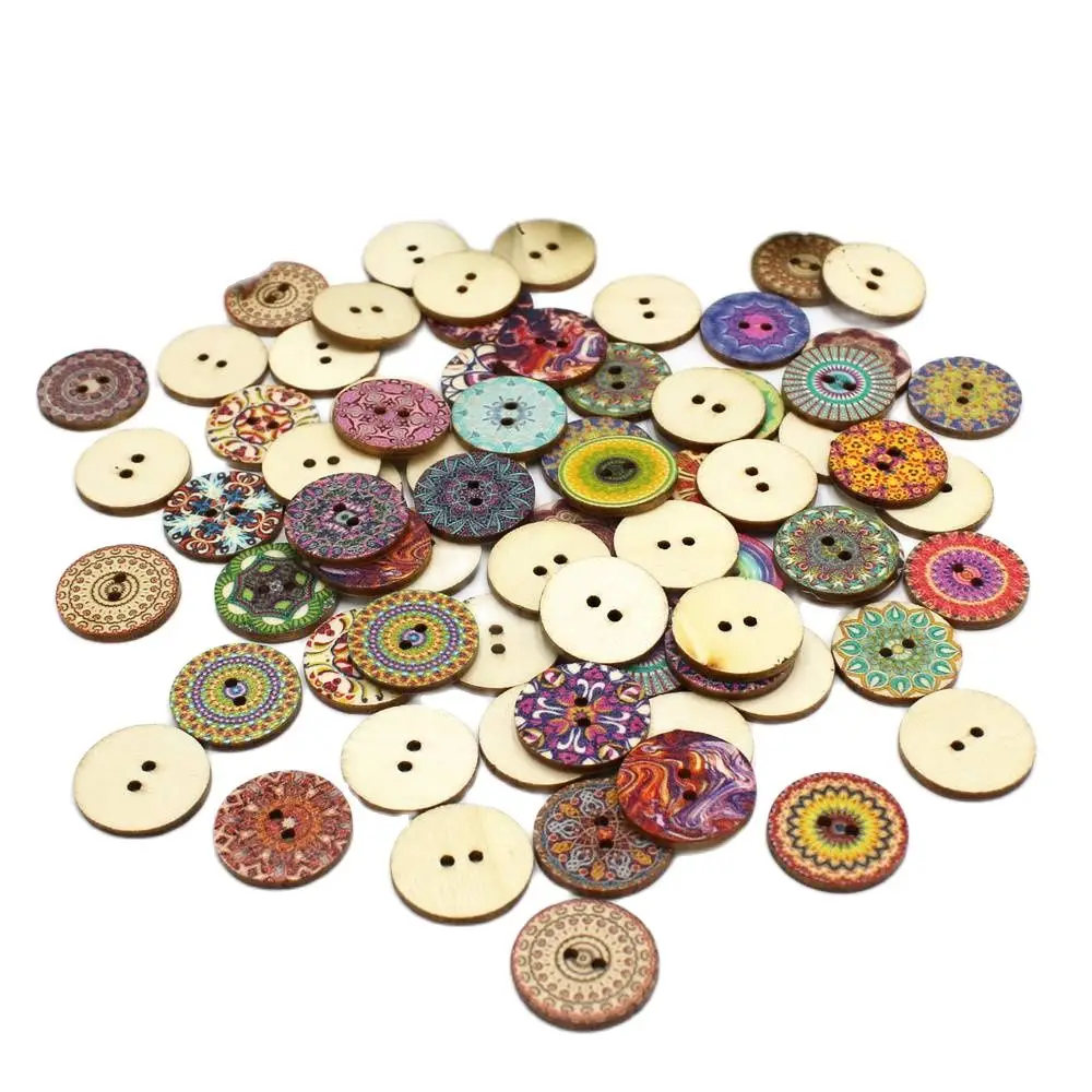 Rainbow Colored Wood Buttons For Sewing Scrapbooking And More, Wooden  Buttons, Colorful Buttons, Button Mixed Pack, 20mm - Buttons - AliExpress