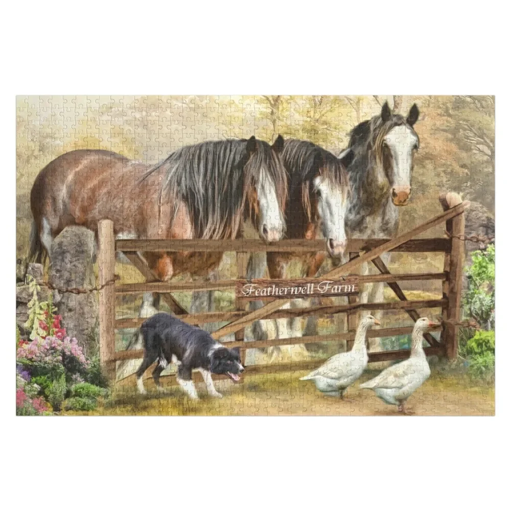 

Featherwell Farm Jigsaw Puzzle Personalized Wood Animals For Children Puzzle