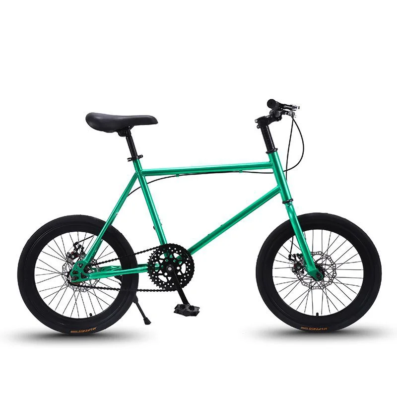 

20 Inch Bike Single Speed Bike Double Dsic Brake Bicycle Freewheel Frame Mini Bicycle Fit Height 155cm To 180cm