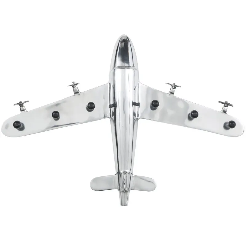 

x 18" Silver Aluminum 6 Hangers Wall Hook, 1-Piece