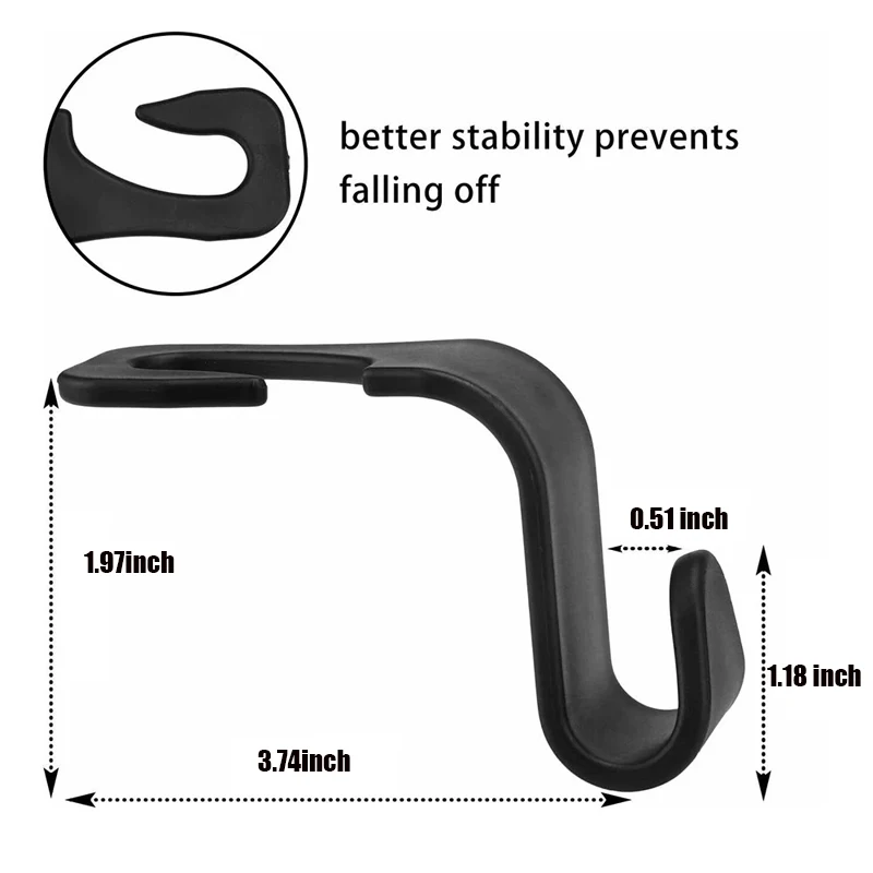 4PCS Car Seat Headrest Hooks 6