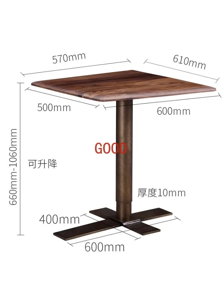 ~Black walnut lifting table solid wood desk computer table mobile desk workbench sofa