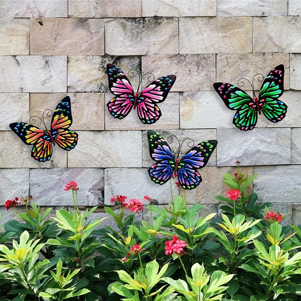 Metal Butterfly Wall Art Hanging Decor Iron Craft Ornament for Garden garden decoration,metal butterfly ornaments