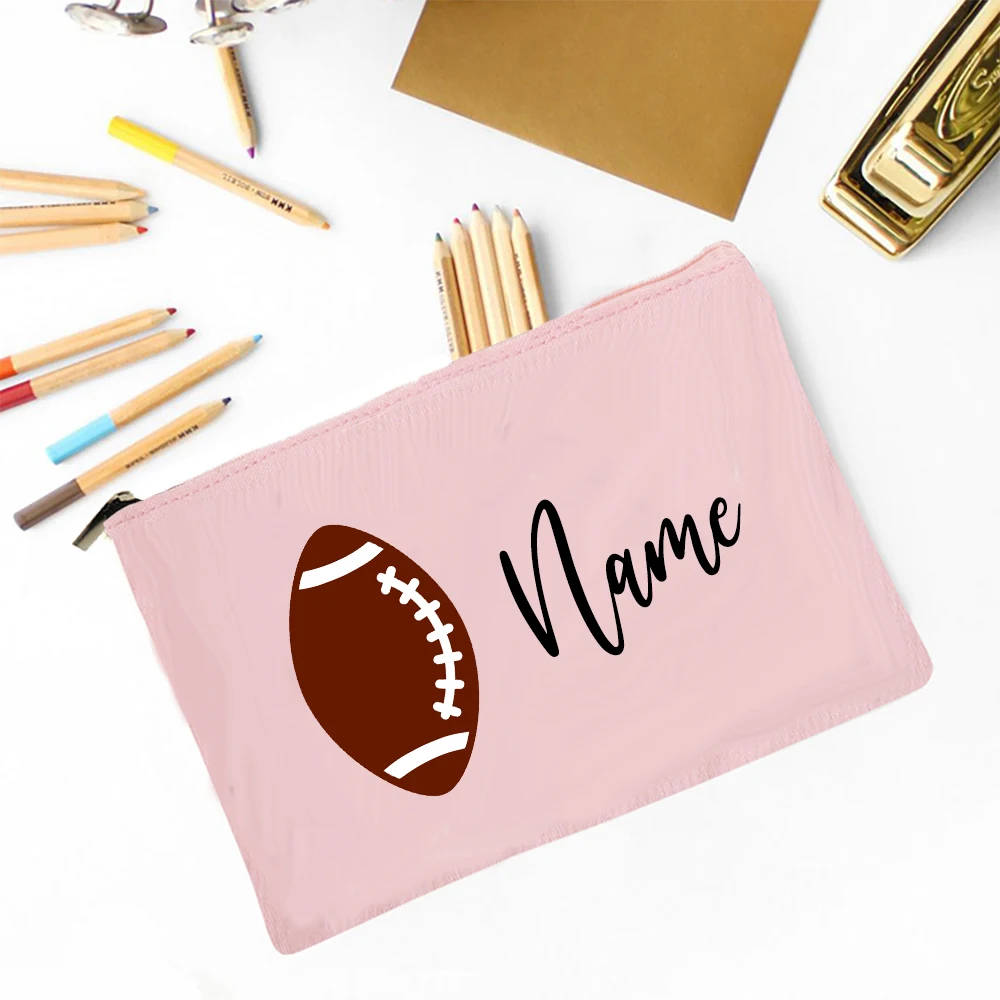 Personalised Football Pencil Bag Custom Name Pencil Case School Stationery Supplies Storage Bags Christmas Birthday Gift for Kid 3