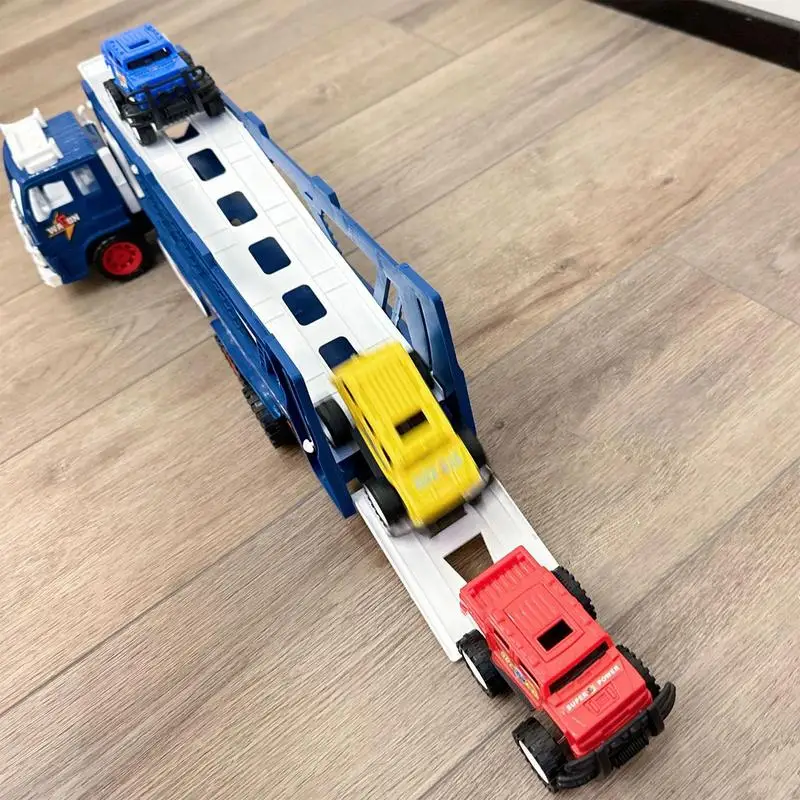 Transporter Toy Truck Girls Sliding Transporter Vehicles Toys Car Truck With Ramp & Carry Storage, Kid Toys Vehicles For Home 5