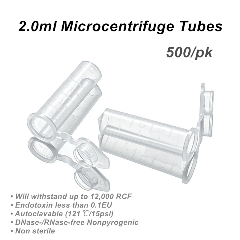 lab 2.0ml Microcentrifuge Tubes 500PCS