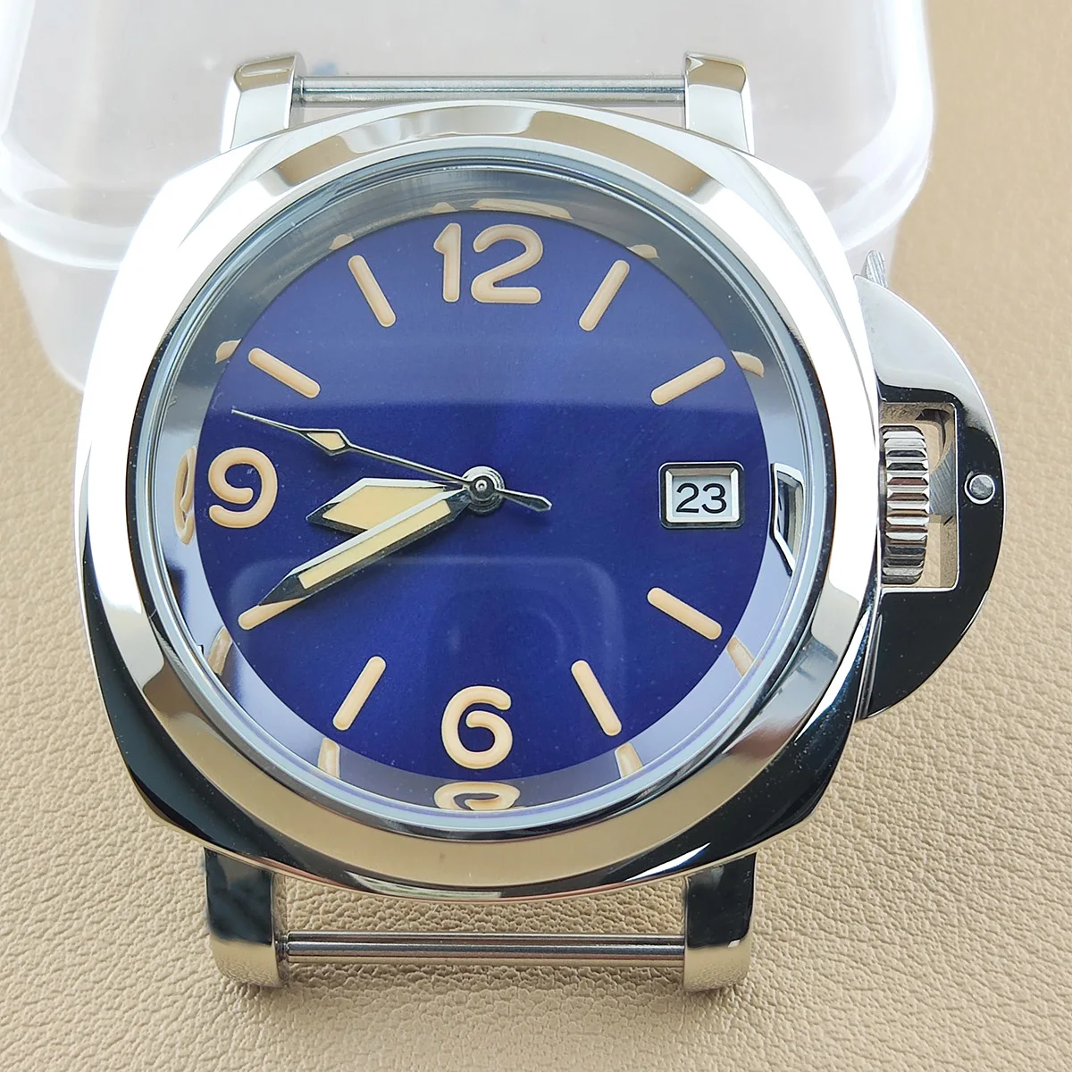 40mm nh35 Men's Watch case 316L Stainless Steel Sapphire Crystal nh35 Case nh36 movenent Transparent back cover