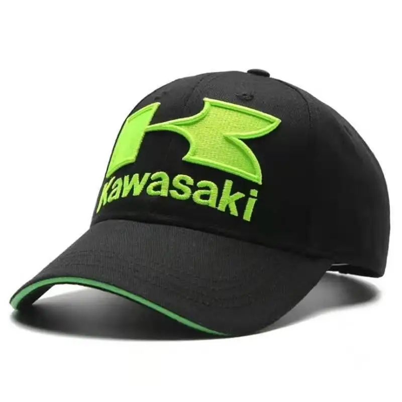 New Kawasaki Motorcycle Baseball Hat Racing Team Outdoor Sports Hardtop Duck Tongue Hat Men's Sunshade 2