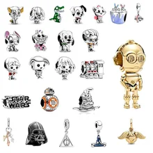 2022 presente feminino plata harrys encantos de ley 925 prata princesa série contas caber original pandora pulseiras para as mulheres diy jóias