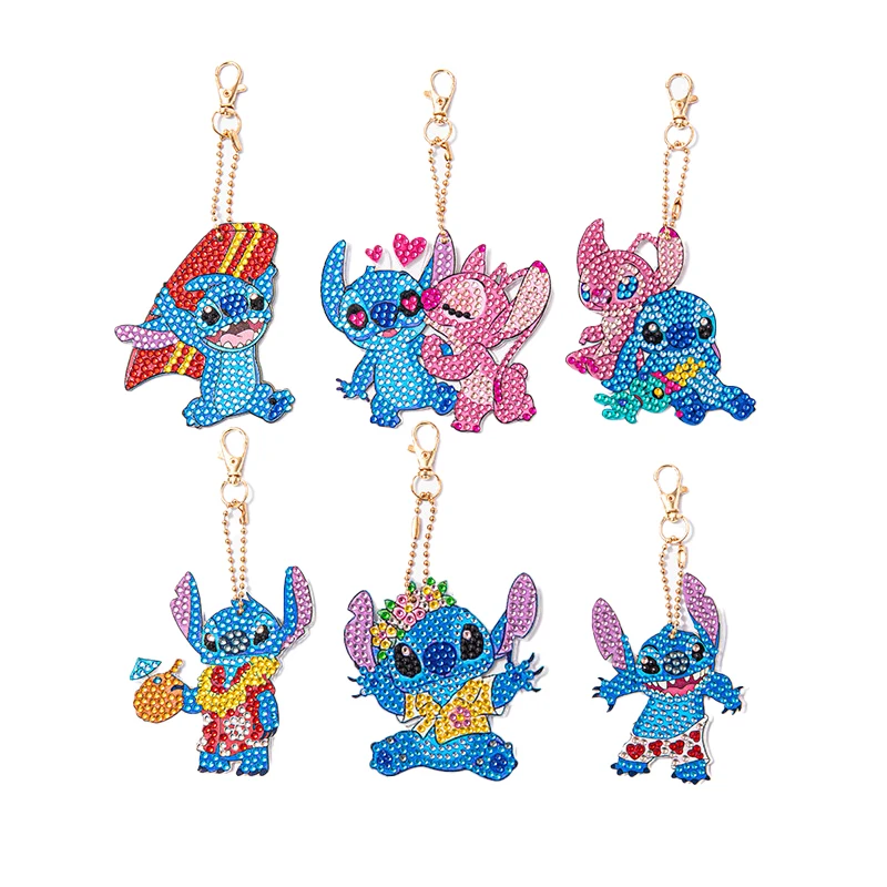 NewStitch5DDIYDiamondPaintingKeychainPendantMosaicEmbroideryCrossStitchBagKeyring