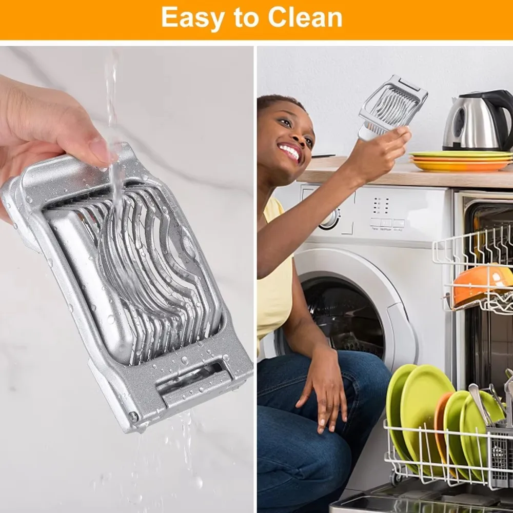 Description Picture 5 of itemMulti-Function Egg Slicer Heavy Duty Boiled Eggs Cutter Stainless Steel Manual Cutting Ham Mushroom Soft Fruit Kitchen Gadgets