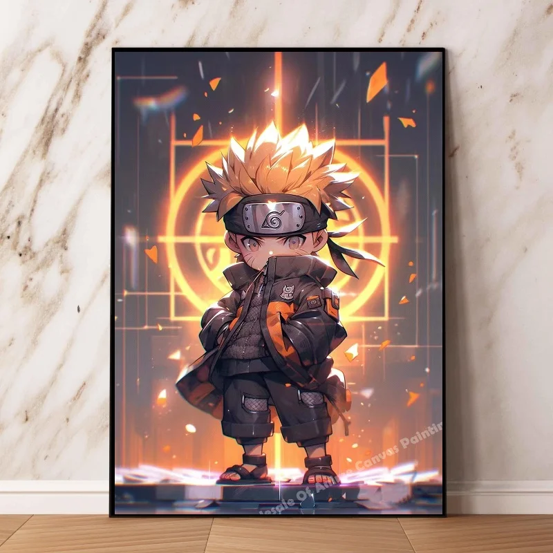 thumbnail image 1 of Póster de Naruto, periféricos de anime, mural, pintura en lienzo, decoración, figura de dibujos animados, imagen, arte de pared, decoración de habitación de niños, sin marco, 1 of 5