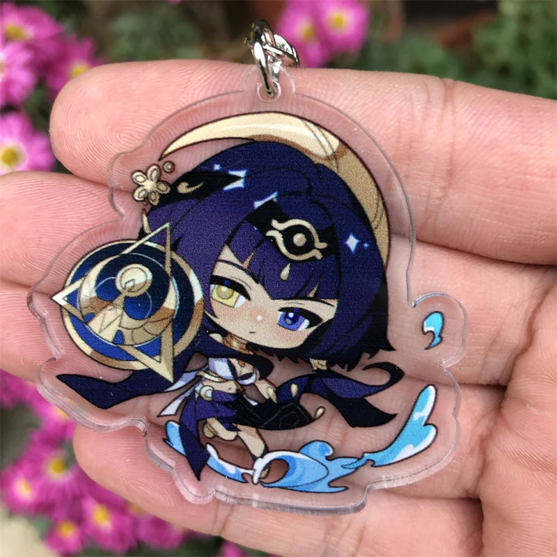 Genshin Impact Nahida Tighnari Kamisato Ayato Keychain Figure Badge Anime Game Cosplay Accessories