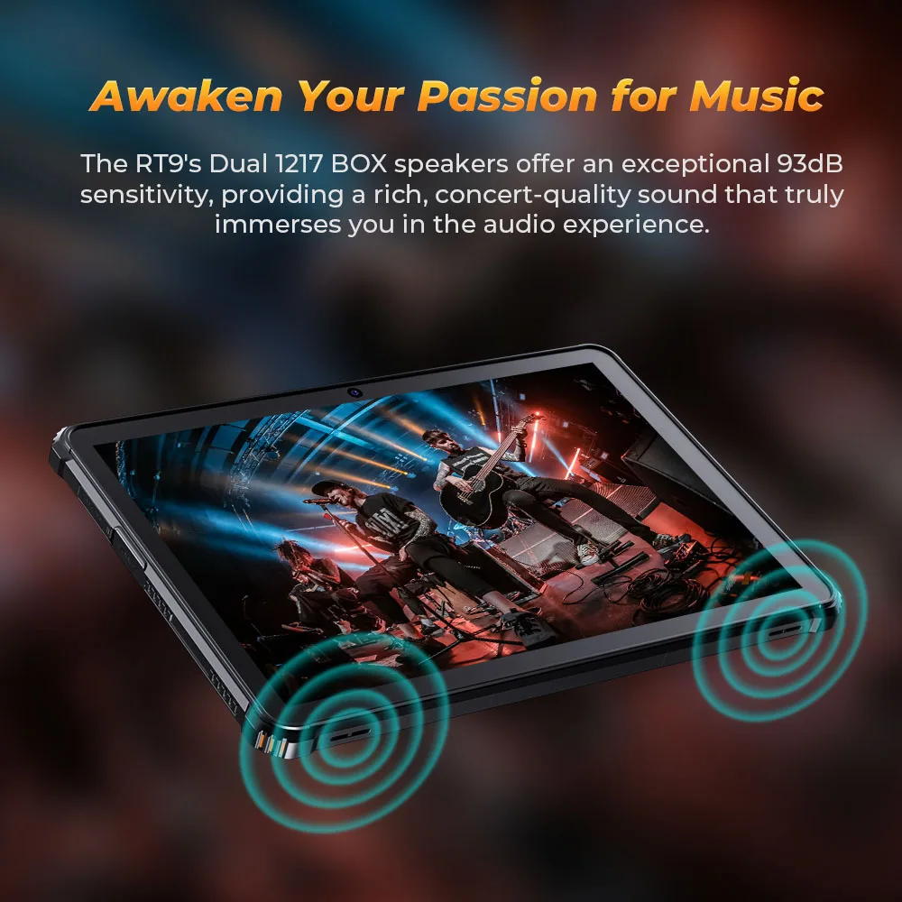 Oukitel RT9 10.1" HD Display Rugged Tablet 11000mAh Battery 24GB RAM 256GB ROM Rugged Table Android 14.0 Tablet PC 6