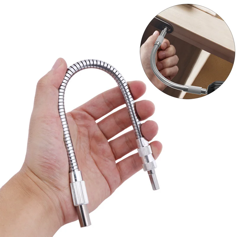 Right Angle Drill Adapter Flexible Shaft Electric Screwdriver Attachment Power Impact Screw Driver Flex Extension Hex Bit Holder