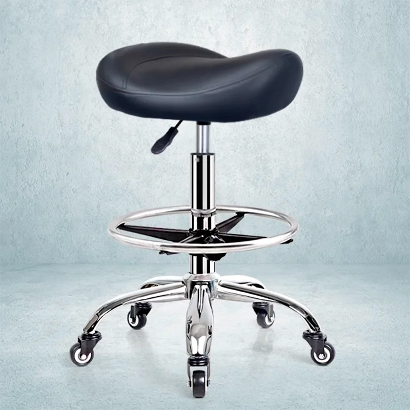 Cosmetic Barber Salon Chair Pedicure Professional Swivel Stool Wheels Treatment Stylist Sedia Girevole Salon Stool LJ50BC