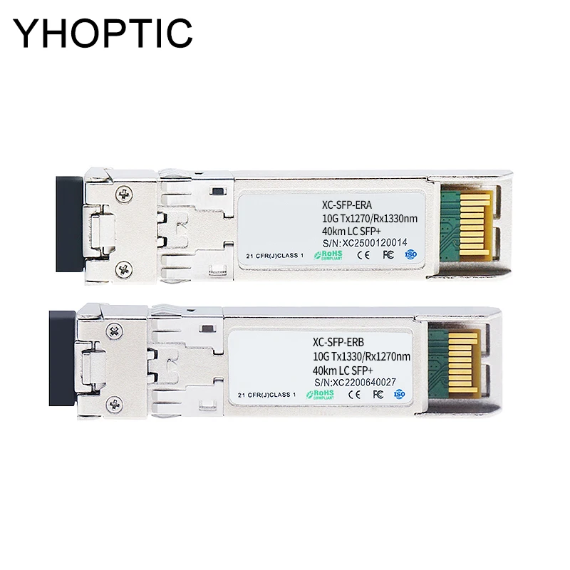 SFP+ER Transceiver 10G 40Km Module Media LC Optical Fiber Module WDM Bidi Singlemode 1270nm/1330nm Optical Fiber