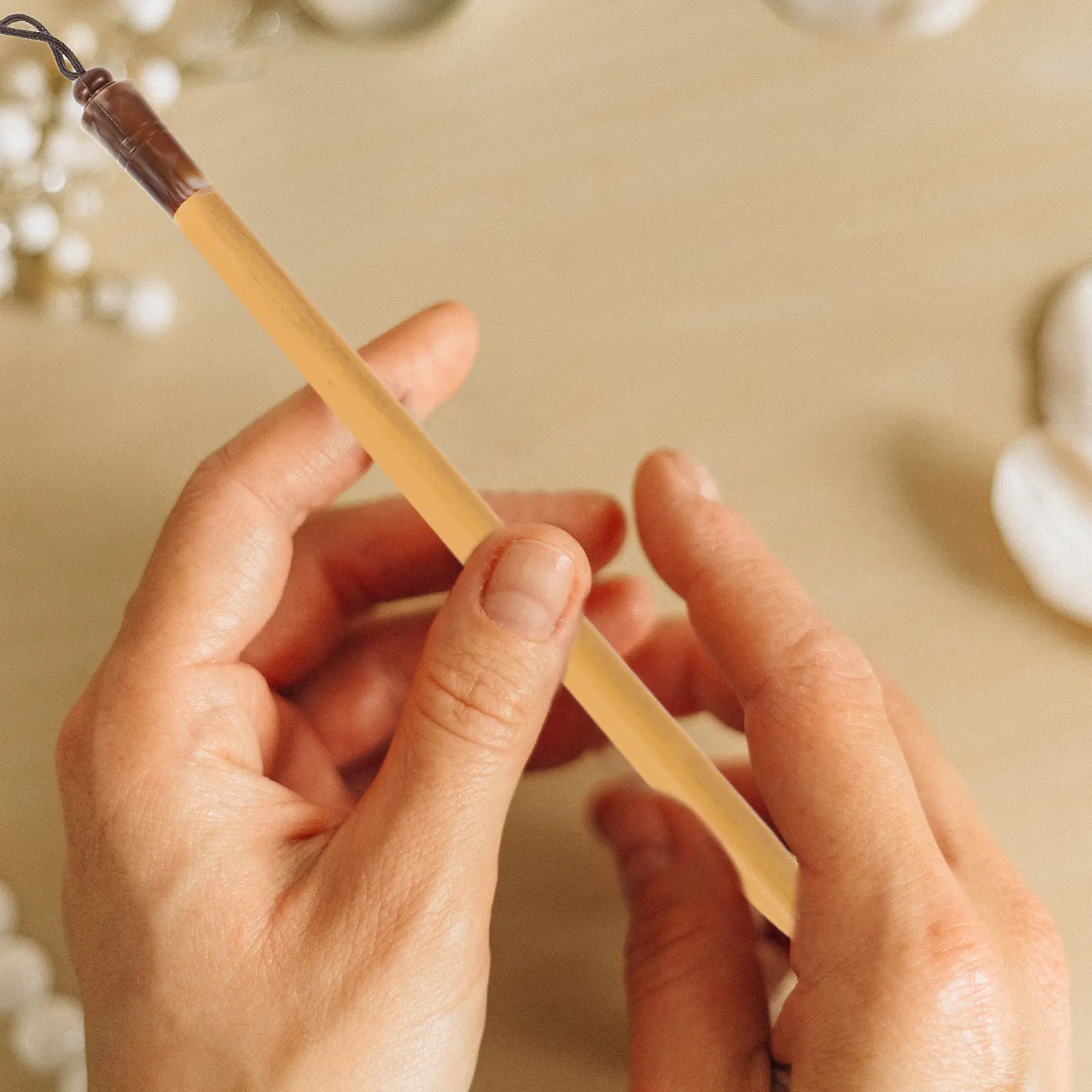 3Pcs 대나무 서예 딥 펜 플랫 팁 전통 아랍어 펜 그림 그리기 도자기 조각 도구