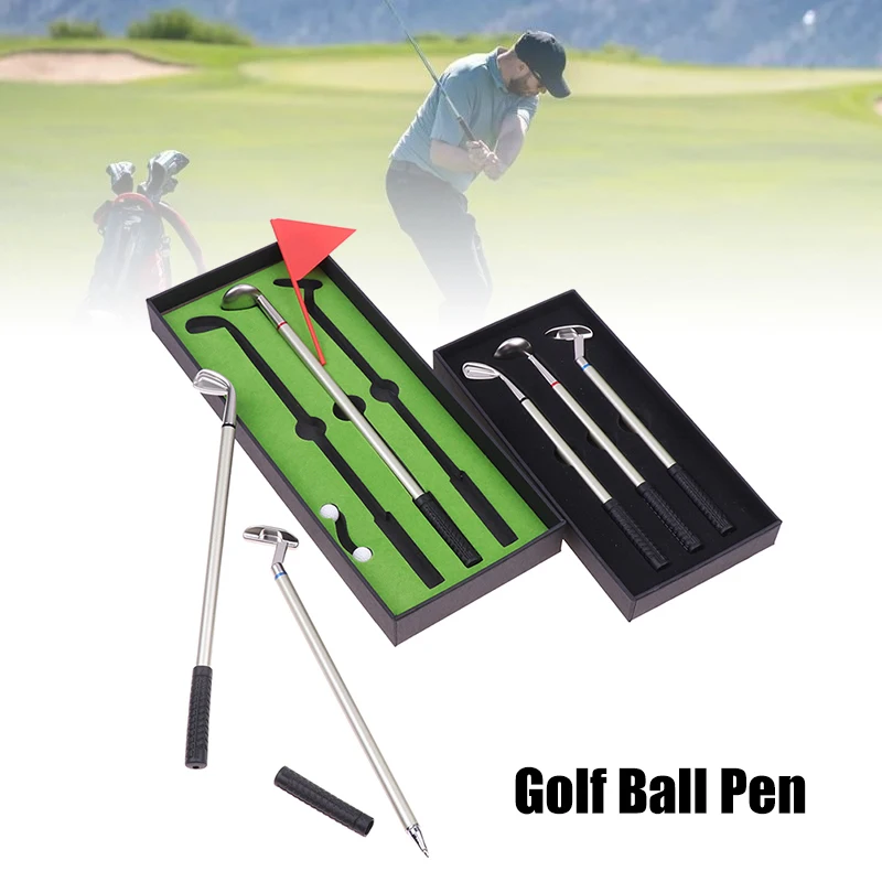 

1 Набор креативная мини-ручка для гольфа с имитацией, набор для мужчин, шариковая ручка, принадлежности для письма, прочный подарок для офиса и рабочего стола