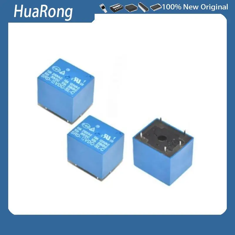 Новинка, 10 шт./лот, реле детской яркости, 5 В, 12 В, 24 В, 48 В, 10 А, 250 В переменного тока, 5 контактов, T73